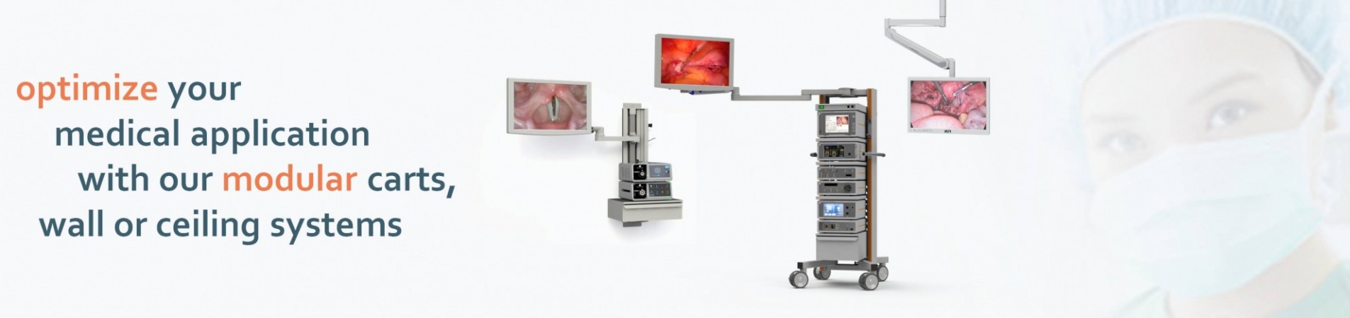 Medical carts, wall & ceiling systems